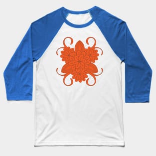 abstract doodle flower Baseball T-Shirt